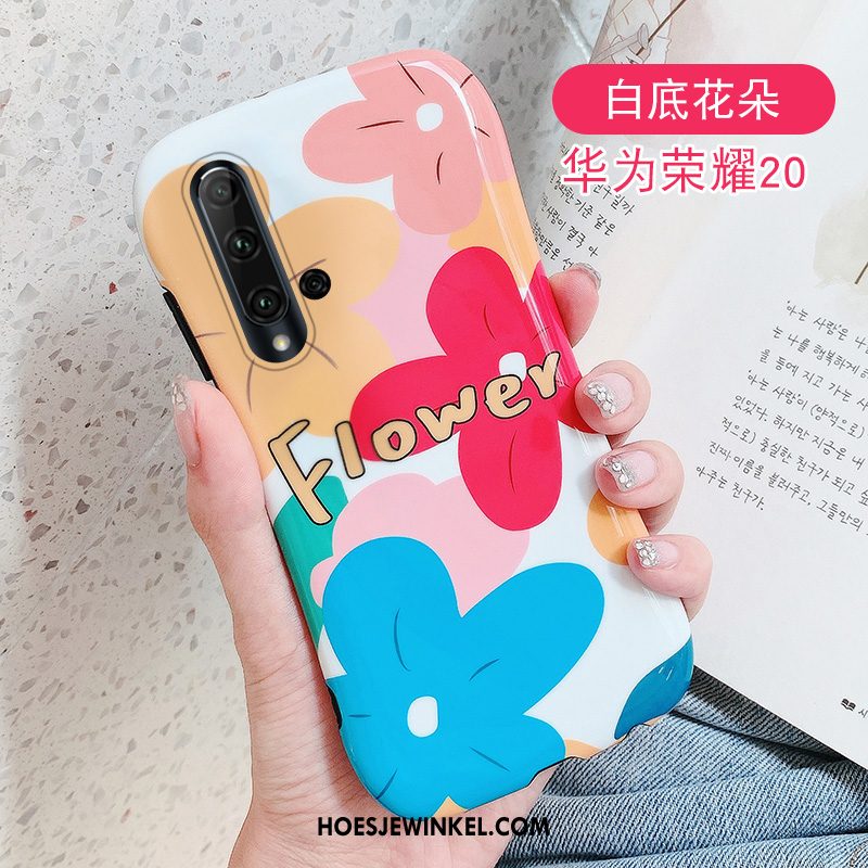 Huawei Nova 5t Hoesje All Inclusive Kleur Siliconen, Huawei Nova 5t Hoesje Hoes Bloemen