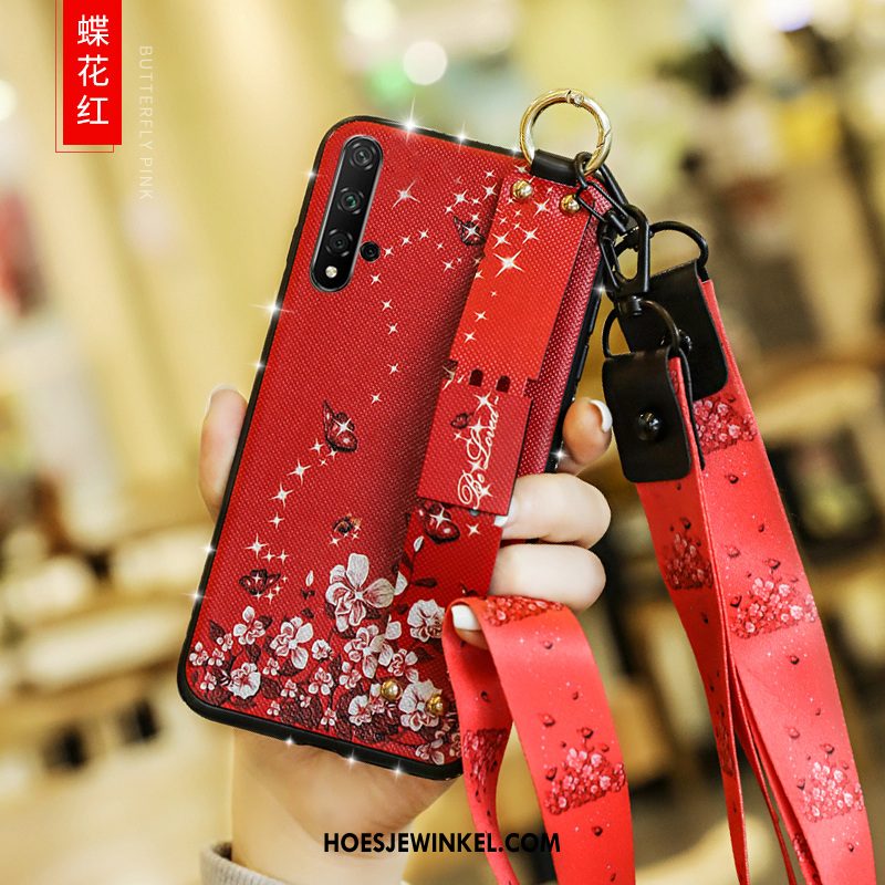 Huawei Nova 5t Hoesje Blauw Schrobben Mobiele Telefoon, Huawei Nova 5t Hoesje Trendy Merk Scheppend