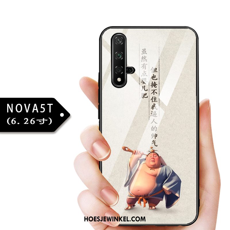 Huawei Nova 5t Hoesje Glas Kind Blauw, Huawei Nova 5t Hoesje Anti-fall Bescherming