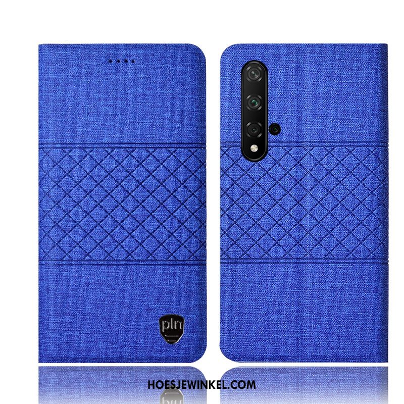 Huawei Nova 5t Hoesje Katoen En Linnen Roze Mobiele Telefoon, Huawei Nova 5t Hoesje Folio All Inclusive