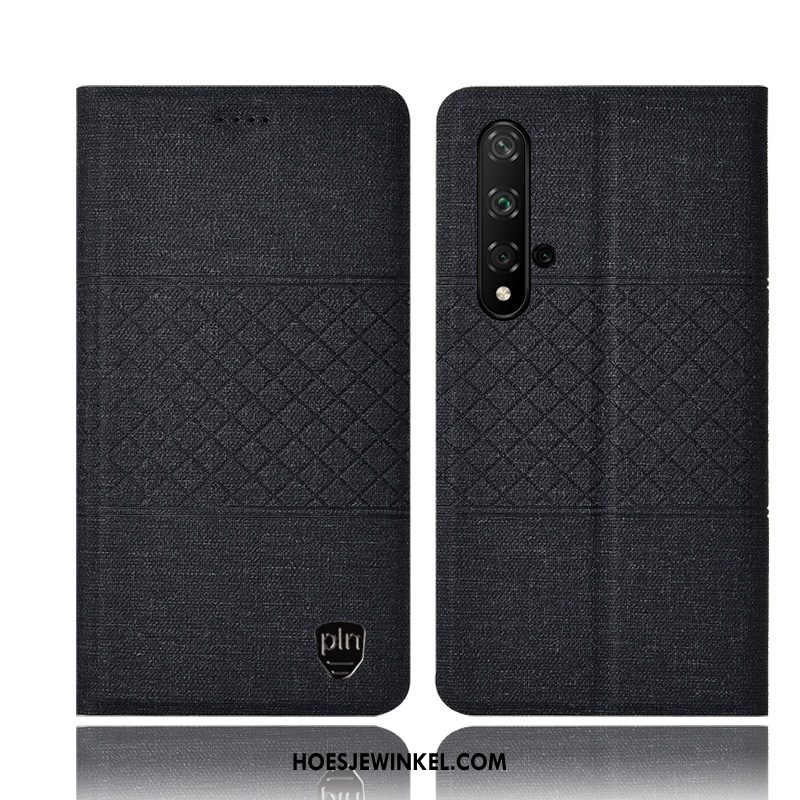 Huawei Nova 5t Hoesje Katoen En Linnen Roze Mobiele Telefoon, Huawei Nova 5t Hoesje Folio All Inclusive