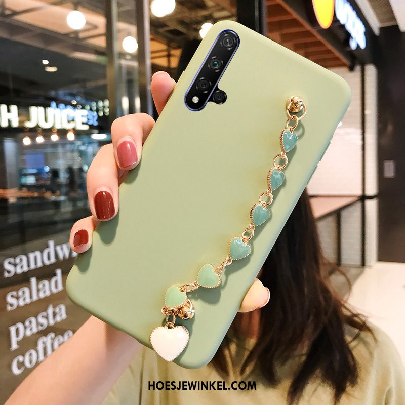 Huawei Nova 5t Hoesje Mode Net Red Groen, Huawei Nova 5t Hoesje Mobiele Telefoon Siliconen