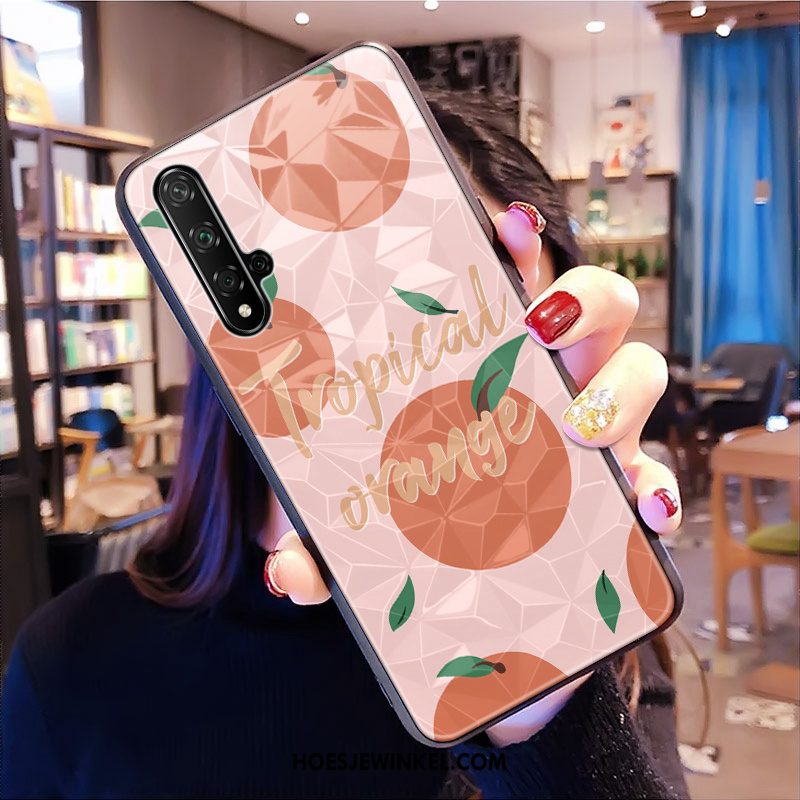 Huawei Nova 5t Hoesje Ruit Mobiele Telefoon Groen, Huawei Nova 5t Hoesje Driedimensionaal Patroon