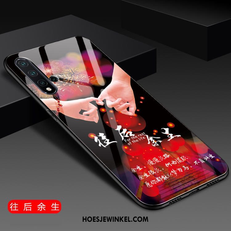 Huawei Nova 5t Hoesje Schrobben Mode Spiegel, Huawei Nova 5t Hoesje Trendy Merk Mobiele Telefoon