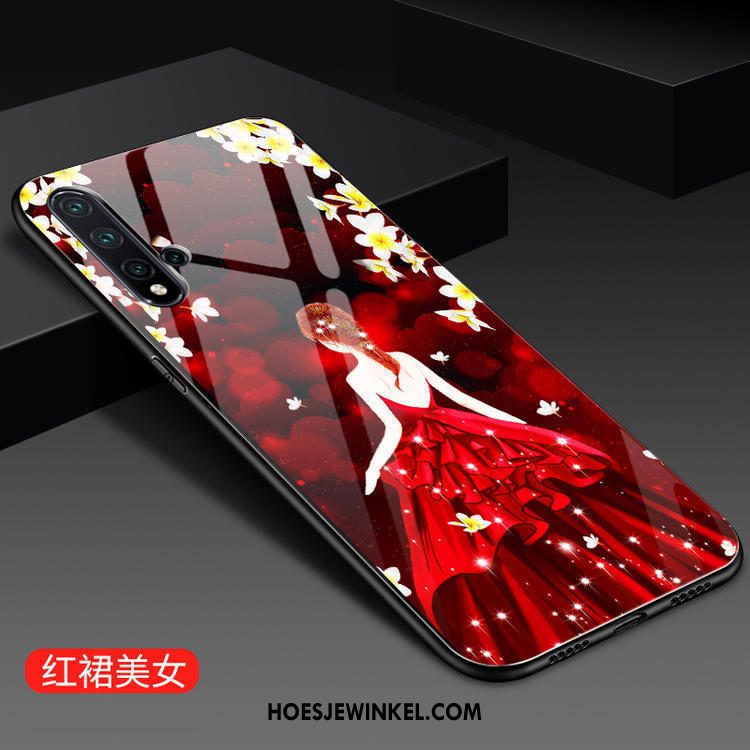 Huawei Nova 5t Hoesje Schrobben Mode Spiegel, Huawei Nova 5t Hoesje Trendy Merk Mobiele Telefoon