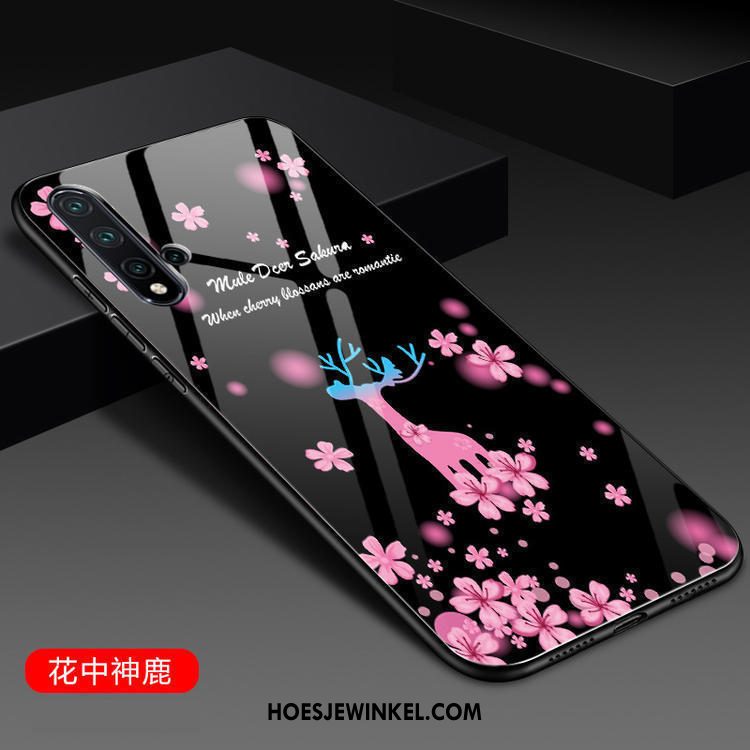 Huawei Nova 5t Hoesje Schrobben Mode Spiegel, Huawei Nova 5t Hoesje Trendy Merk Mobiele Telefoon