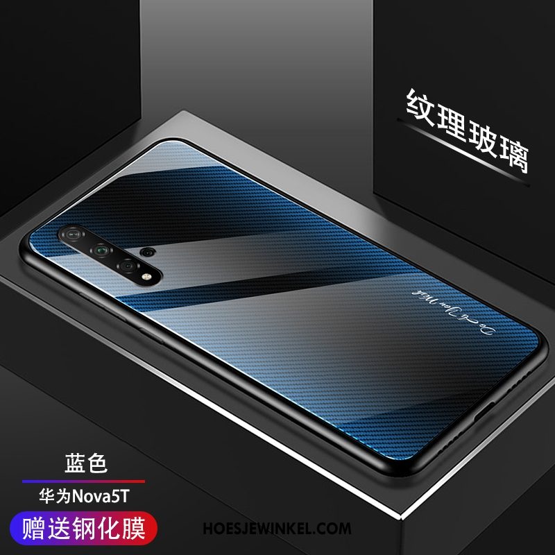 Huawei Nova 5t Hoesje Skärmskydd Patroon Tempereren, Huawei Nova 5t Hoesje Mode Bescherming