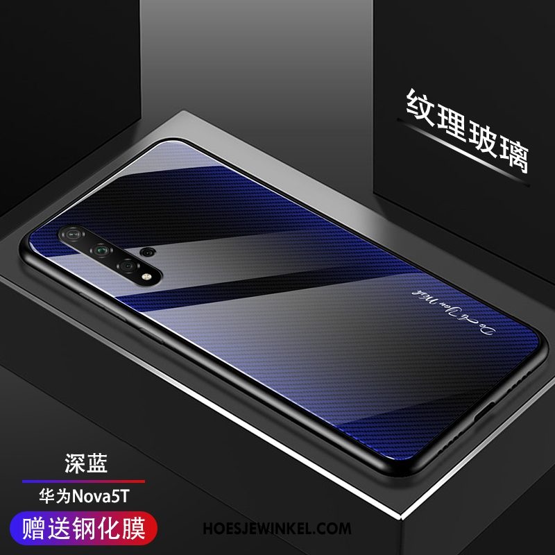 Huawei Nova 5t Hoesje Skärmskydd Patroon Tempereren, Huawei Nova 5t Hoesje Mode Bescherming