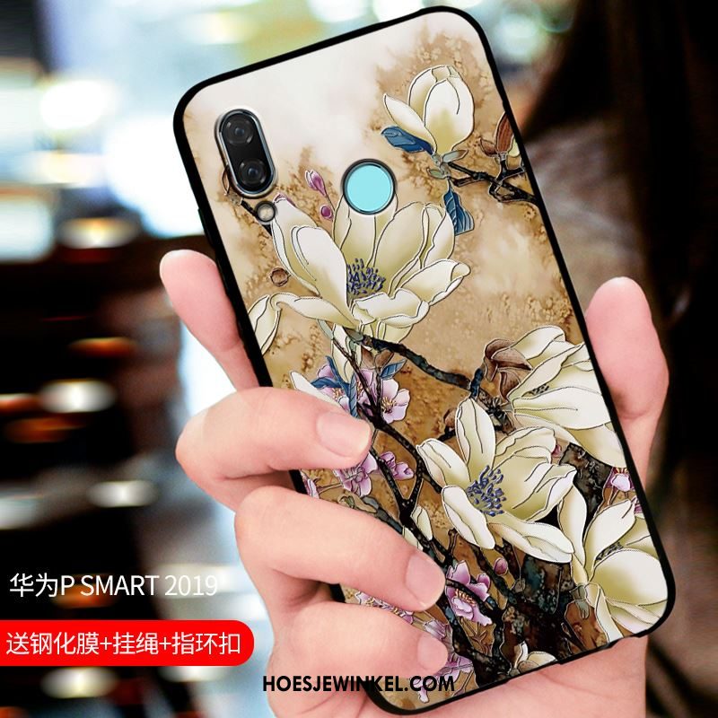 Huawei P Smart 2019 Hoesje Blauw Pas Mobiele Telefoon, Huawei P Smart 2019 Hoesje Bescherming Schrobben