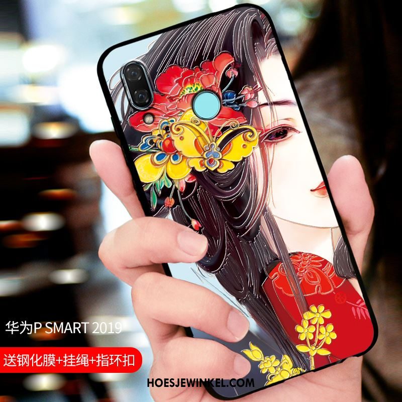 Huawei P Smart 2019 Hoesje Blauw Pas Mobiele Telefoon, Huawei P Smart 2019 Hoesje Bescherming Schrobben