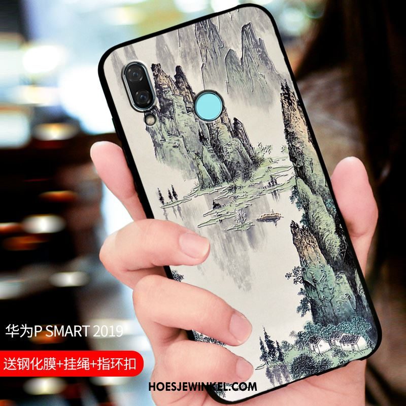 Huawei P Smart 2019 Hoesje Blauw Pas Mobiele Telefoon, Huawei P Smart 2019 Hoesje Bescherming Schrobben