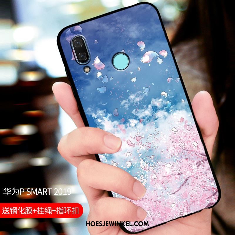 Huawei P Smart 2019 Hoesje Blauw Pas Mobiele Telefoon, Huawei P Smart 2019 Hoesje Bescherming Schrobben