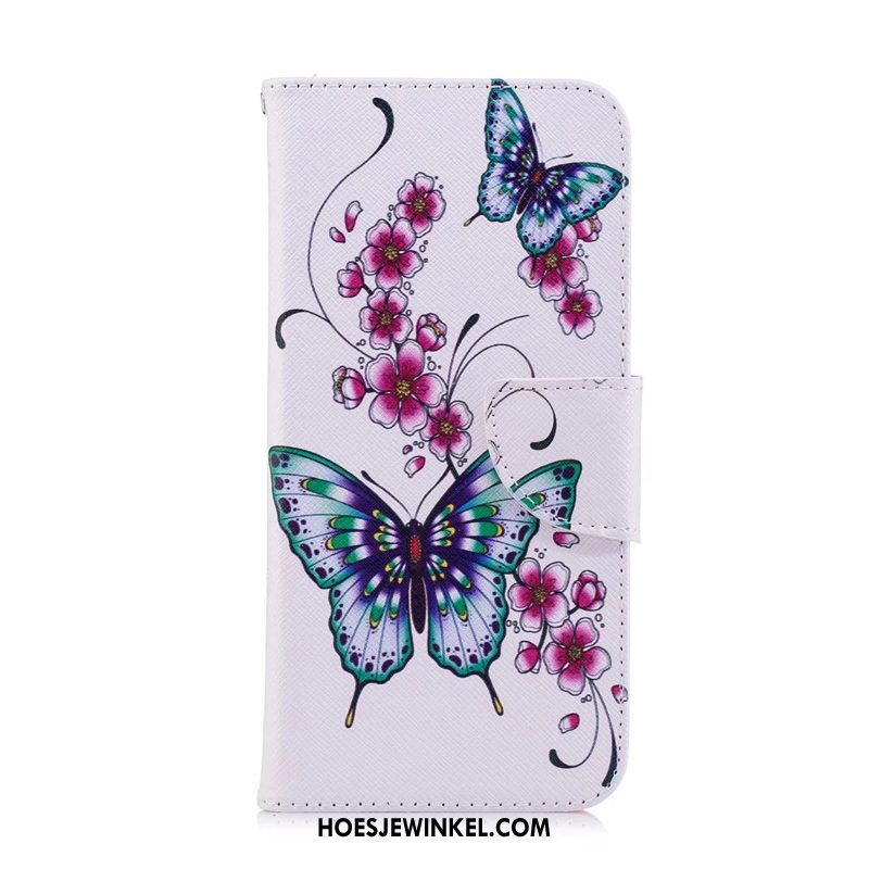 Huawei P Smart 2019 Hoesje Folio Hoes Kleur, Huawei P Smart 2019 Hoesje Geschilderd Leren Etui