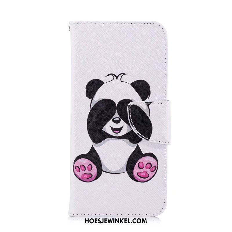 Huawei P Smart 2019 Hoesje Folio Hoes Kleur, Huawei P Smart 2019 Hoesje Geschilderd Leren Etui