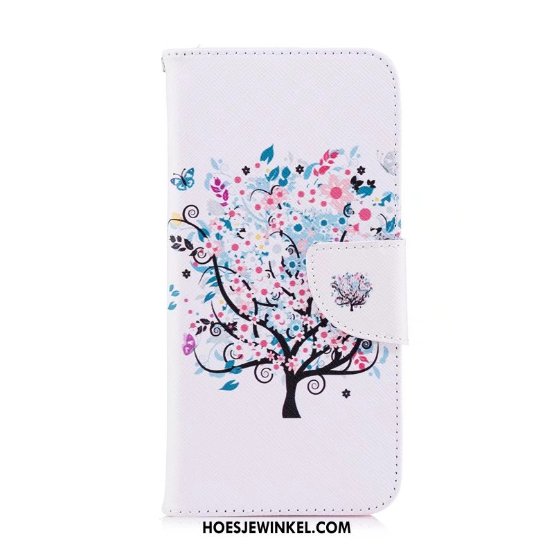 Huawei P Smart 2019 Hoesje Folio Hoes Kleur, Huawei P Smart 2019 Hoesje Geschilderd Leren Etui