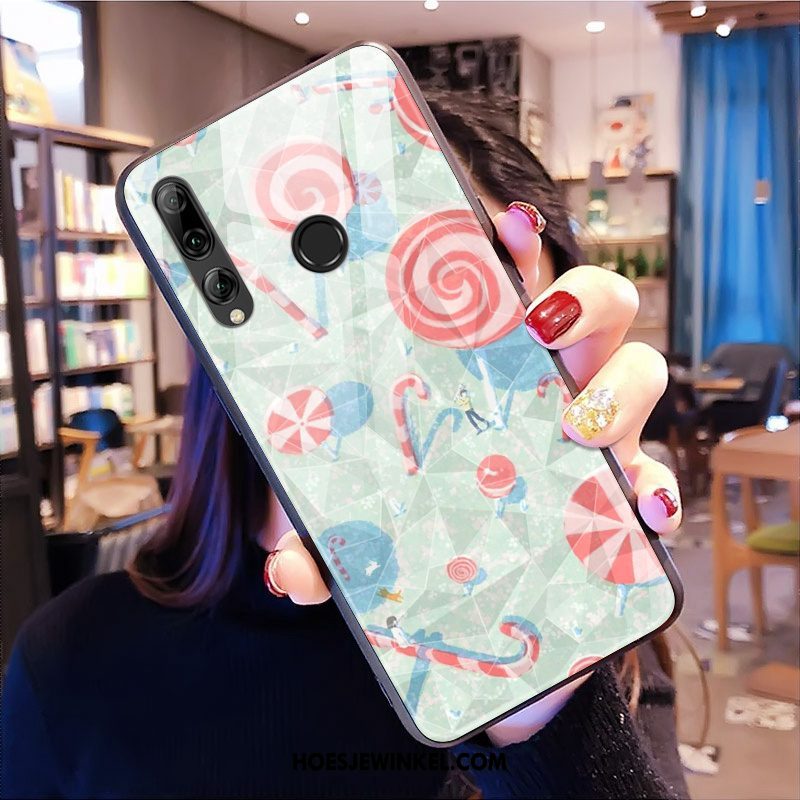 Huawei P Smart+ 2019 Hoesje Geel Patroon Siliconen, Huawei P Smart+ 2019 Hoesje Trendy Merk Mobiele Telefoon