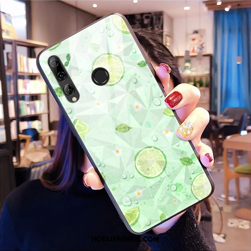 Huawei P Smart+ 2019 Hoesje Geel Patroon Siliconen, Huawei P Smart+ 2019 Hoesje Trendy Merk Mobiele Telefoon