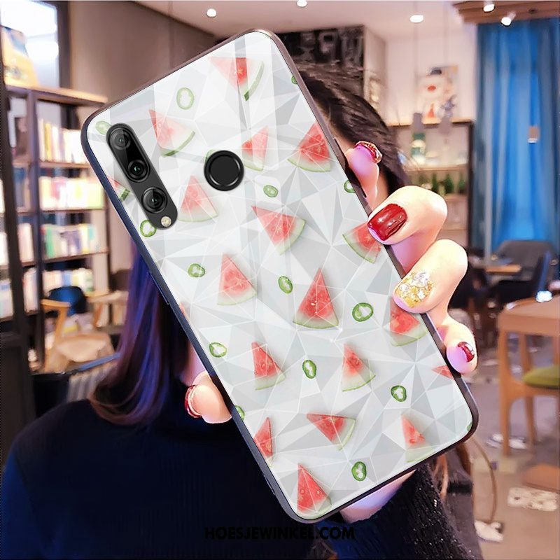 Huawei P Smart+ 2019 Hoesje Geel Patroon Siliconen, Huawei P Smart+ 2019 Hoesje Trendy Merk Mobiele Telefoon