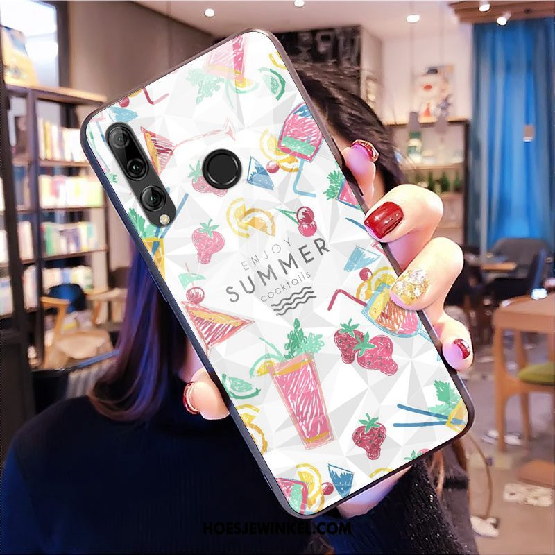 Huawei P Smart+ 2019 Hoesje Geel Patroon Siliconen, Huawei P Smart+ 2019 Hoesje Trendy Merk Mobiele Telefoon