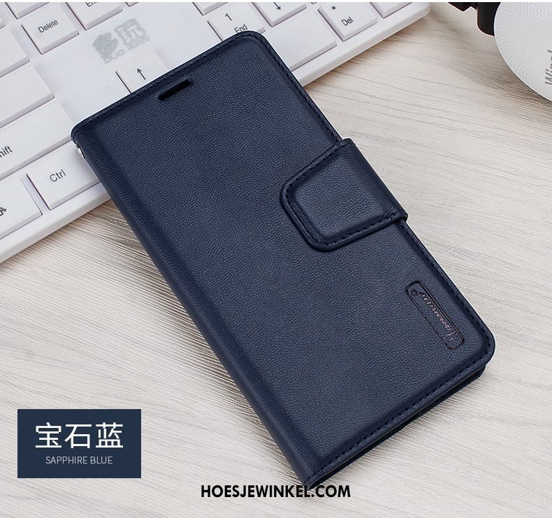 Huawei P Smart 2019 Hoesje Leren Etui Folio Rose Goud, Huawei P Smart 2019 Hoesje Kaart Mini