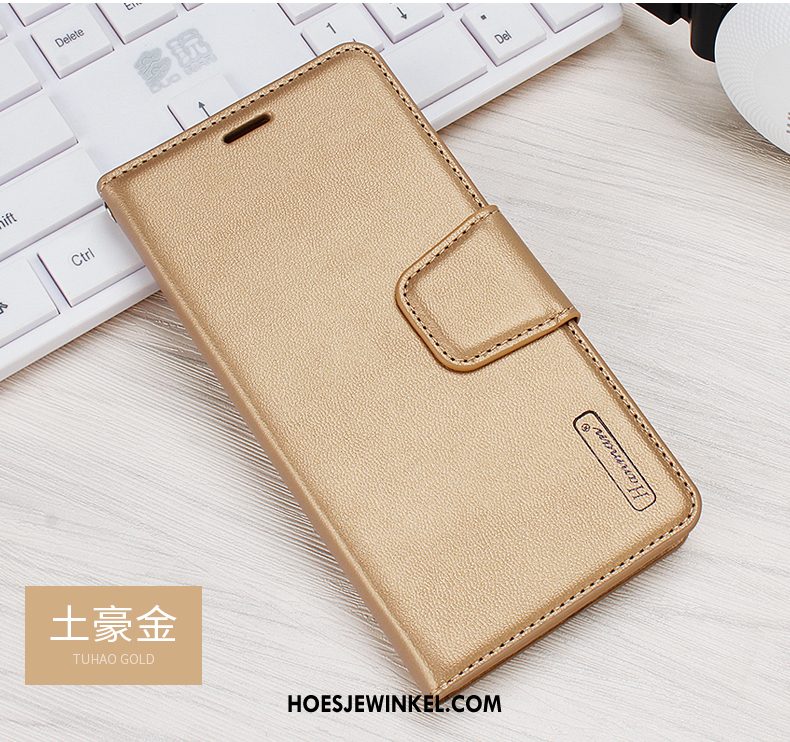 Huawei P Smart 2019 Hoesje Leren Etui Folio Rose Goud, Huawei P Smart 2019 Hoesje Kaart Mini