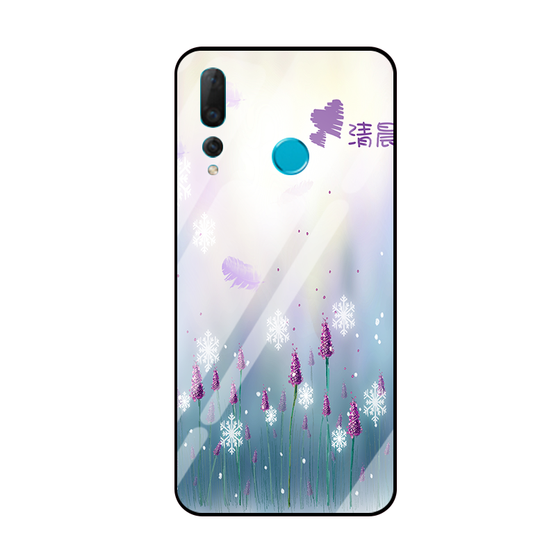 Huawei P Smart+ 2019 Hoesje Mobiele Telefoon Glas Anti-fall, Huawei P Smart+ 2019 Hoesje Purper Spiegel