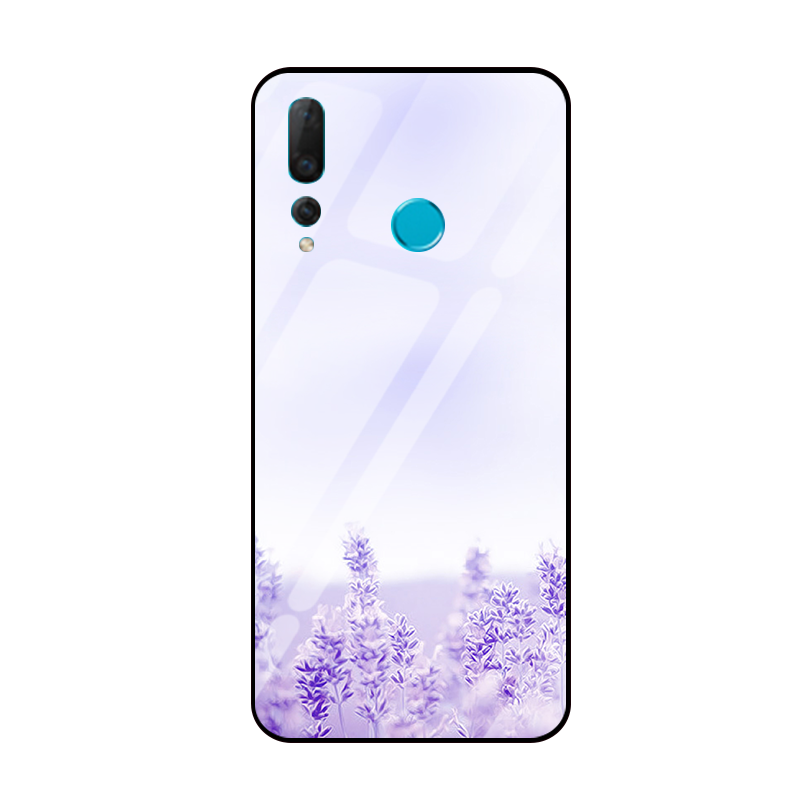 Huawei P Smart+ 2019 Hoesje Mobiele Telefoon Glas Anti-fall, Huawei P Smart+ 2019 Hoesje Purper Spiegel