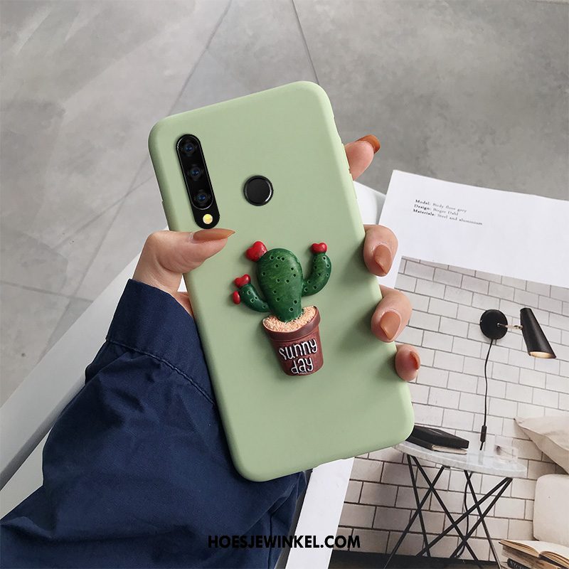 Huawei P Smart+ 2019 Hoesje Mobiele Telefoon Groen Siliconen, Huawei P Smart+ 2019 Hoesje Anti-fall Zacht