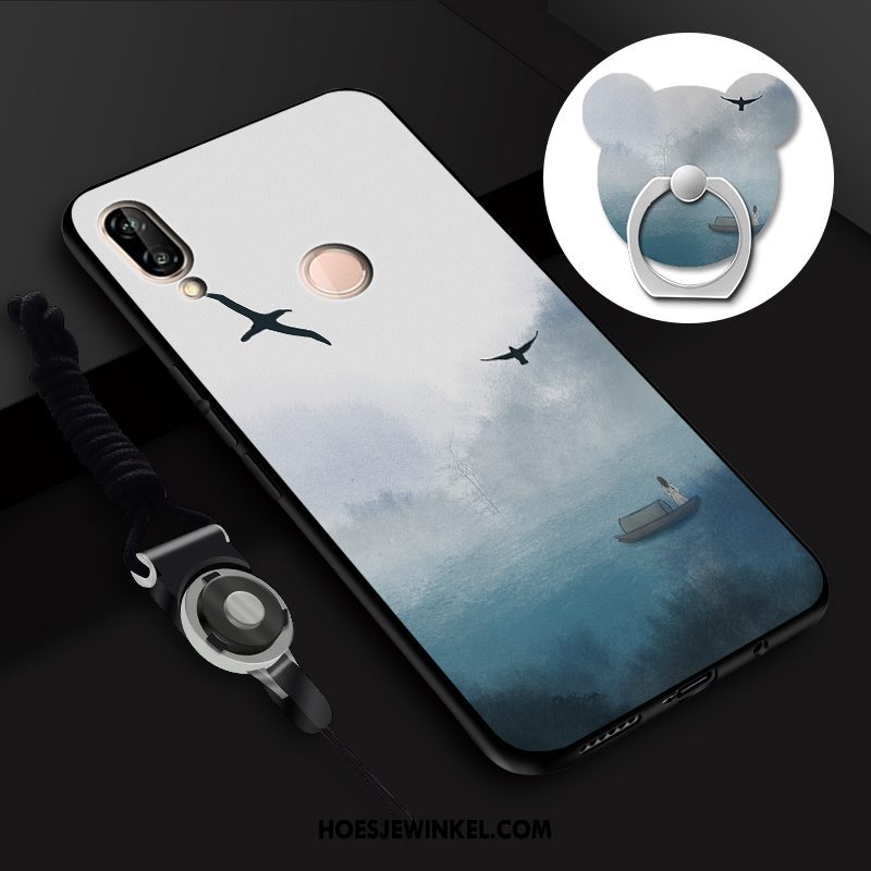 Huawei P Smart 2019 Hoesje Mobiele Telefoon Hanger Hoes, Huawei P Smart 2019 Hoesje Zacht Roze