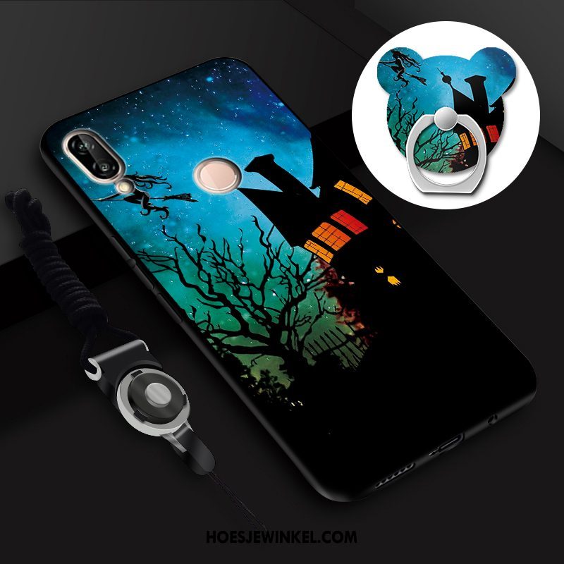 Huawei P Smart 2019 Hoesje Mobiele Telefoon Hanger Hoes, Huawei P Smart 2019 Hoesje Zacht Roze