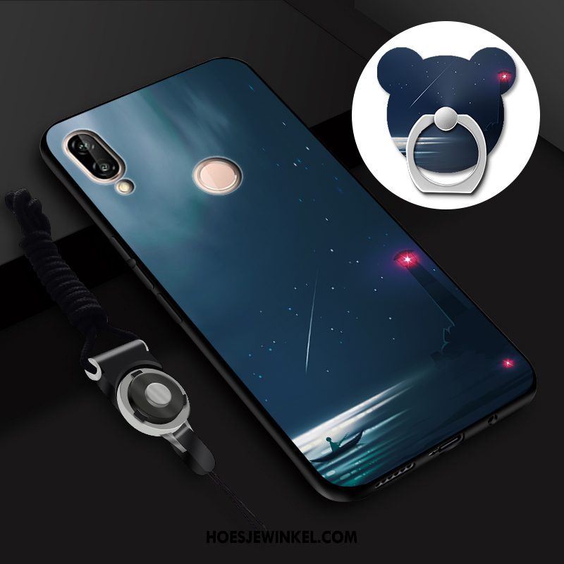 Huawei P Smart 2019 Hoesje Mobiele Telefoon Hanger Hoes, Huawei P Smart 2019 Hoesje Zacht Roze