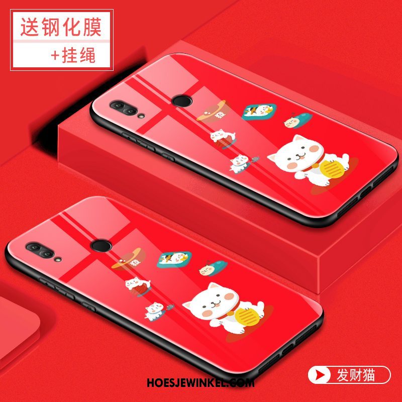 Huawei P Smart 2019 Hoesje Mobiele Telefoon Net Red Glas, Huawei P Smart 2019 Hoesje Persoonlijk Spotprent