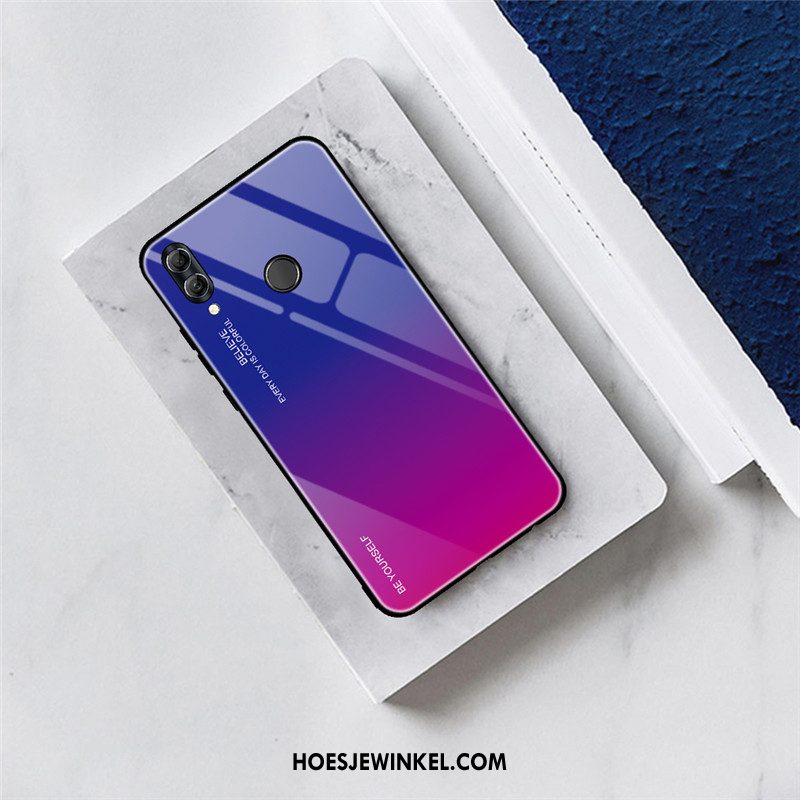 Huawei P Smart 2019 Hoesje Net Red Hoes Anti-fall, Huawei P Smart 2019 Hoesje Glas All Inclusive