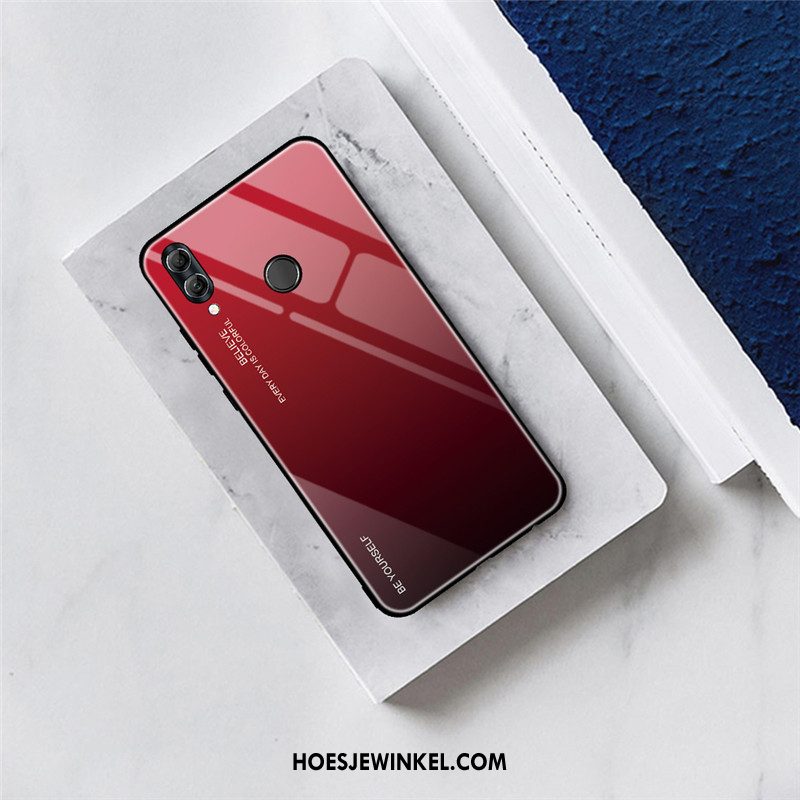 Huawei P Smart 2019 Hoesje Net Red Hoes Anti-fall, Huawei P Smart 2019 Hoesje Glas All Inclusive