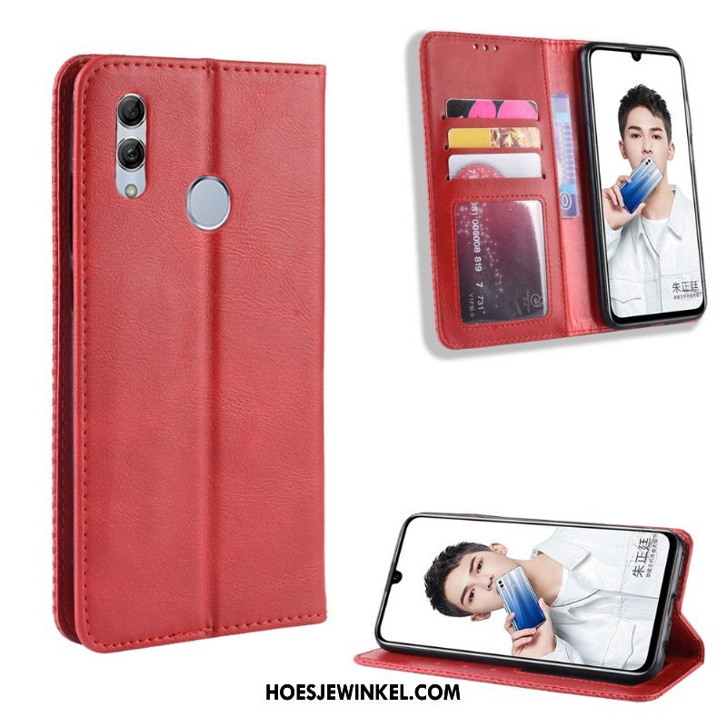 Huawei P Smart 2019 Hoesje Patroon Mobiele Telefoon Vintage, Huawei P Smart 2019 Hoesje Groen Folio