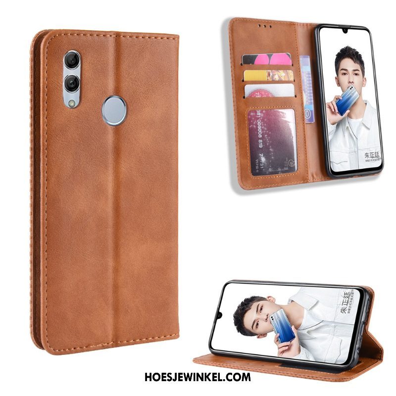 Huawei P Smart 2019 Hoesje Patroon Mobiele Telefoon Vintage, Huawei P Smart 2019 Hoesje Groen Folio