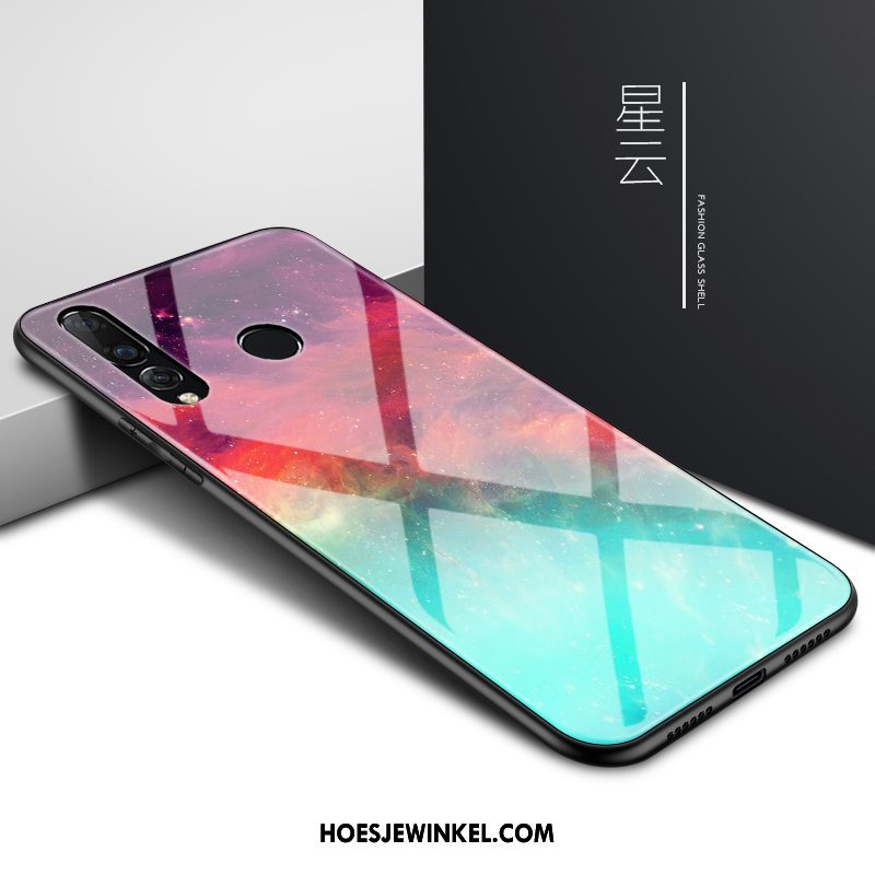 Huawei P Smart+ 2019 Hoesje Rat Blauw Eenvoudige, Huawei P Smart+ 2019 Hoesje Glas Trendy Merk