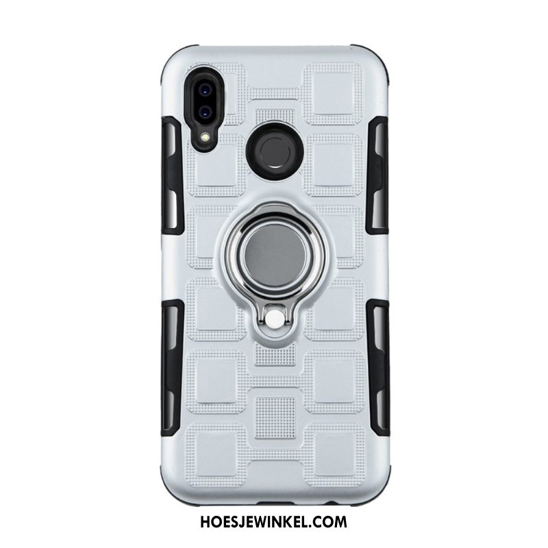 Huawei P Smart 2019 Hoesje Ring Ondersteuning Mobiele Telefoon, Huawei P Smart 2019 Hoesje Bescherming Grijs