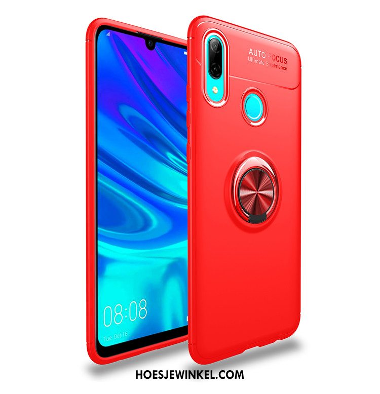 Huawei P Smart 2019 Hoesje Zacht Rood Siliconen, Huawei P Smart 2019 Hoesje Bescherming Ring