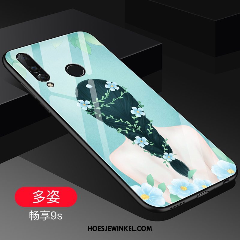 Huawei P Smart+ 2019 Hoesje Zacht Siliconen Groen, Huawei P Smart+ 2019 Hoesje Anti-fall All Inclusive