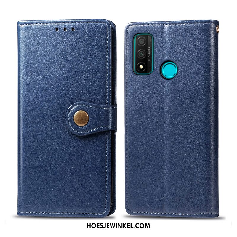 Huawei P Smart 2020 Hoesje Hanger Folio Effen Kleur, Huawei P Smart 2020 Hoesje Hoes Kunstleer