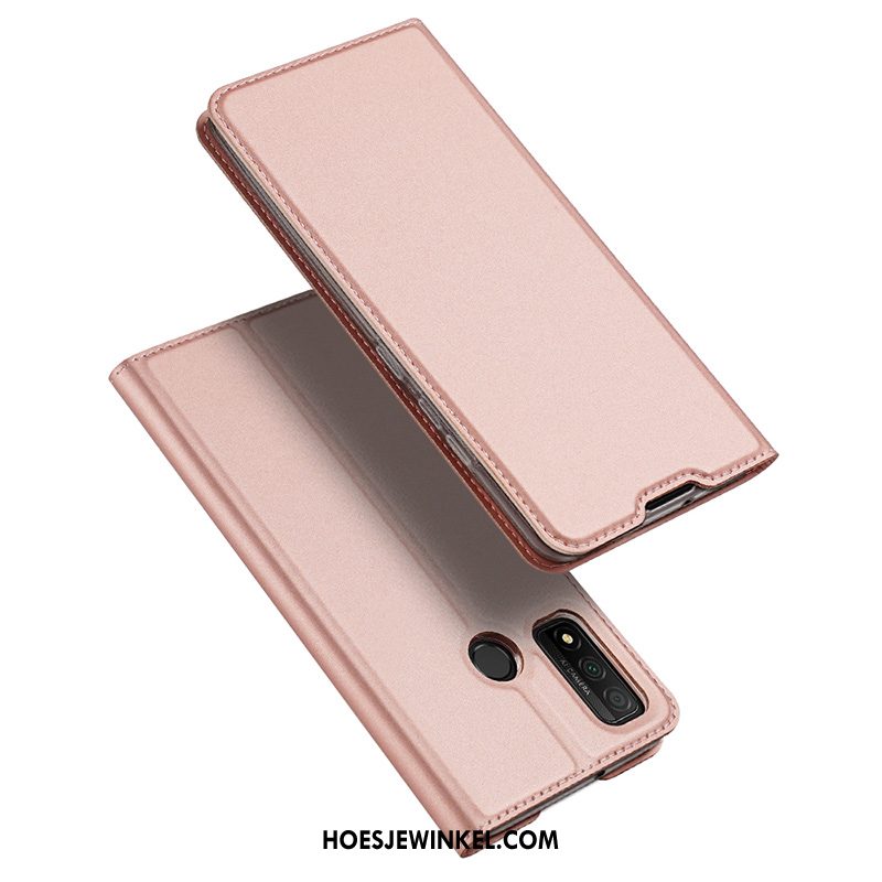 Huawei P Smart 2020 Hoesje Mobiele Telefoon Magnetisch Clamshell, Huawei P Smart 2020 Hoesje Goud Kaart