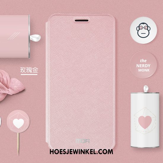 Huawei P Smart+ Hoesje All Inclusive Leren Etui Trendy Merk, Huawei P Smart+ Hoesje Anti-fall Hoes