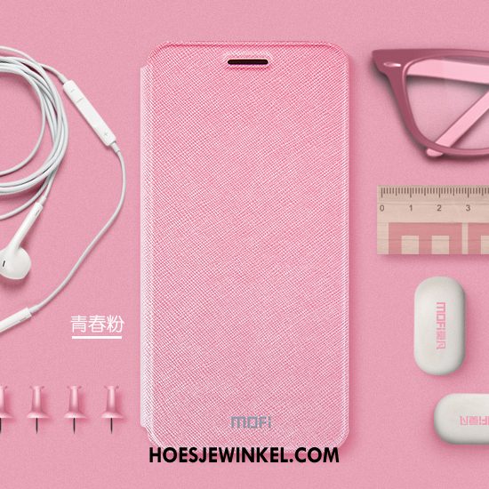 Huawei P Smart+ Hoesje All Inclusive Leren Etui Trendy Merk, Huawei P Smart+ Hoesje Anti-fall Hoes