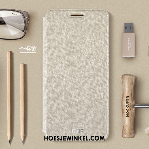 Huawei P Smart+ Hoesje All Inclusive Leren Etui Trendy Merk, Huawei P Smart+ Hoesje Anti-fall Hoes