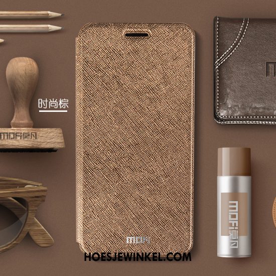 Huawei P Smart+ Hoesje All Inclusive Leren Etui Trendy Merk, Huawei P Smart+ Hoesje Anti-fall Hoes