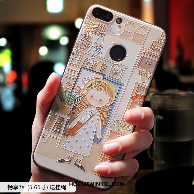 Huawei P Smart Hoesje Anti-fall Siliconen Trend, Huawei P Smart Hoesje All Inclusive Zacht