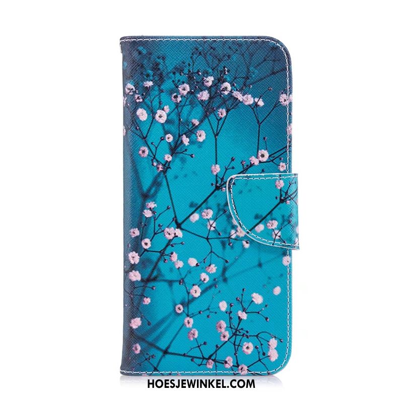 Huawei P Smart+ Hoesje Blauw Mobiele Telefoon Leren Etui, Huawei P Smart+ Hoesje Geschilderd Spotprent