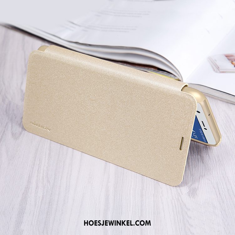 Huawei P Smart Hoesje Goud Bescherming Antislip, Huawei P Smart Hoesje Folio Ster