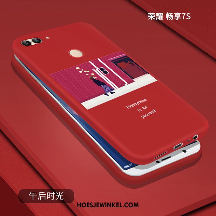 Huawei P Smart Hoesje Hoes Schrobben Mobiele Telefoon, Huawei P Smart Hoesje Geel Siliconen